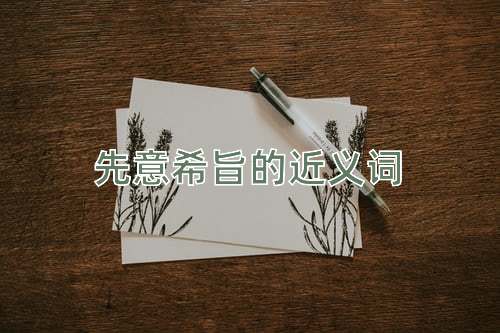 先意希旨的近义词