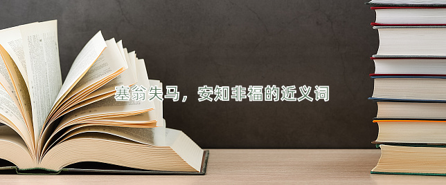 塞翁失马，安知非福的近义词