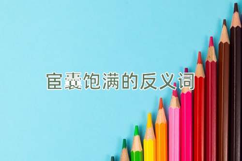 宦囊饱满的反义词