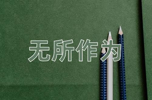 成语无所作为