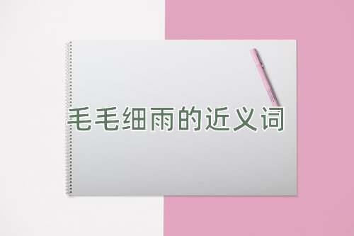 毛毛细雨的近义词