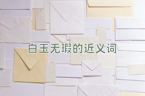白玉无瑕的近义词