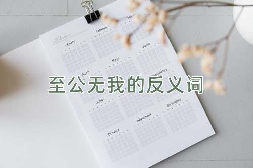 至公无我的反义词