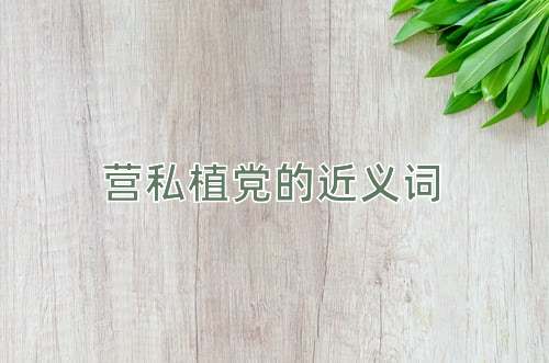 营私植党的近义词