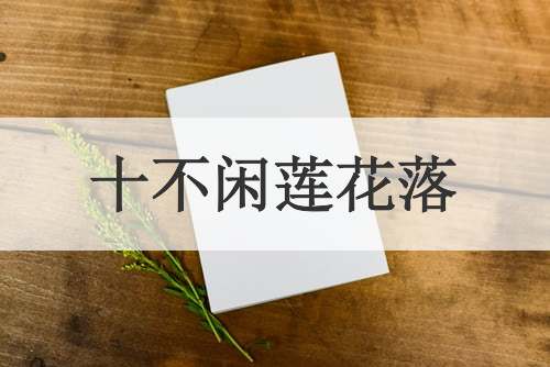 十不闲莲花落