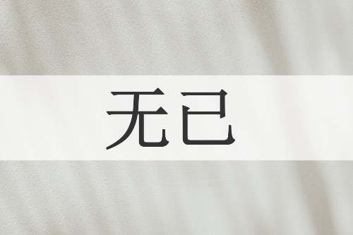 无已