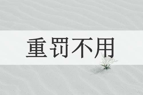 重罚不用