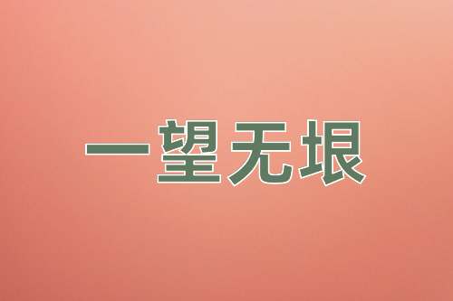 成语一望无垠