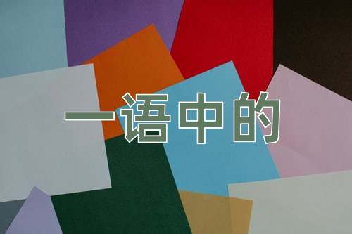 成语一语中的