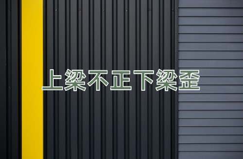 成语上梁不正下梁歪