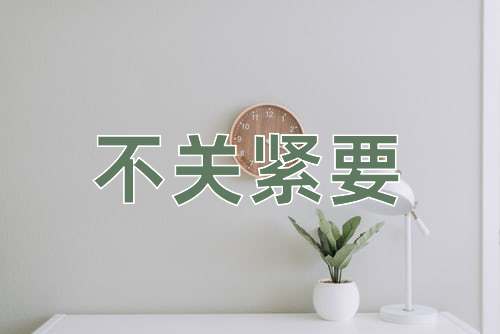 成语不关紧要