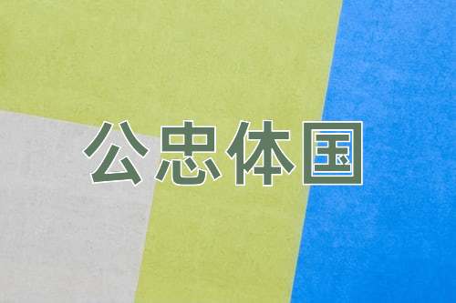 成语公忠体国