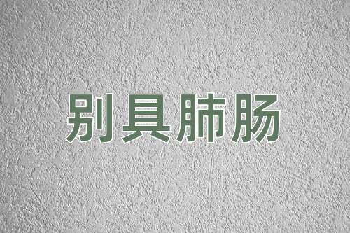 成语别具肺肠