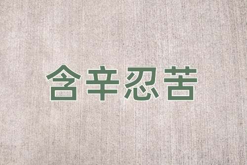 成语含辛忍苦