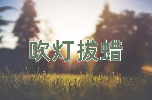 成语吹灯拔蜡