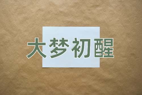 成语大梦初醒