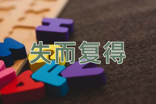 成语失而复得