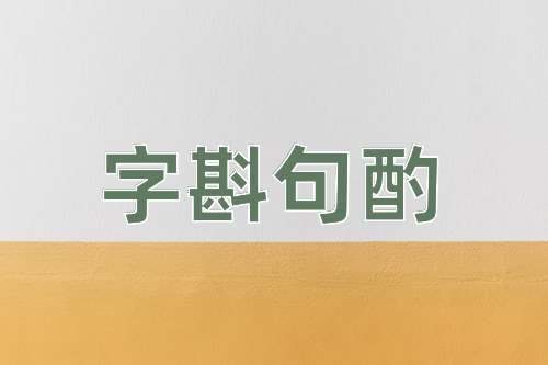 成语字斟句酌