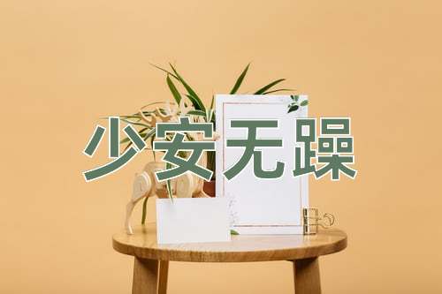 成语少安无躁