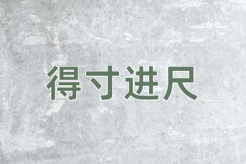 成语得寸进尺