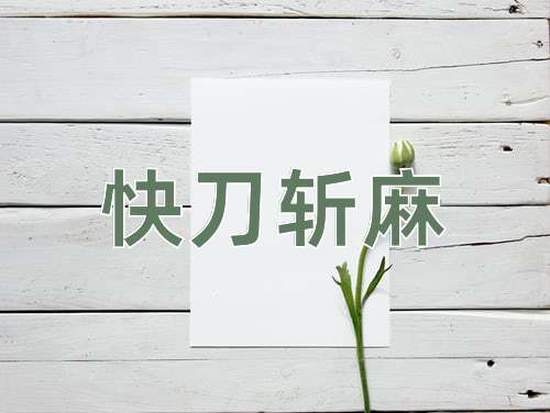 成语快刀斩麻