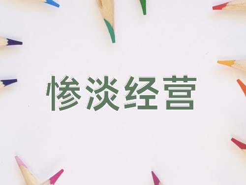 成语惨淡经营
