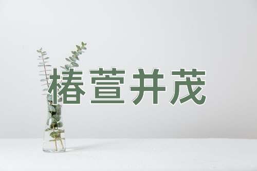 成语椿萱并茂