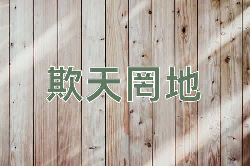 成语欺天罔地