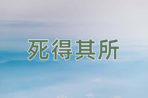成语死得其所