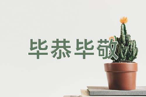 成语毕恭毕敬