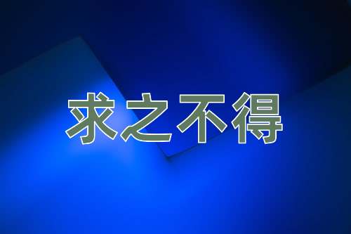 成语求之不得