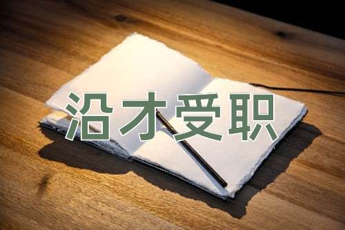 成语沿才受职