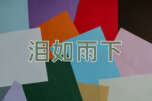 成语泪如雨下