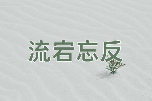 成语流宕忘反