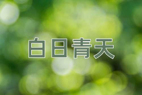 成语白日青天