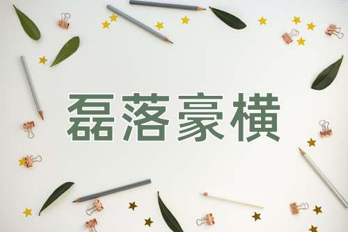 成语磊落豪横