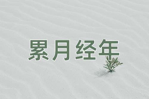 成语累月经年