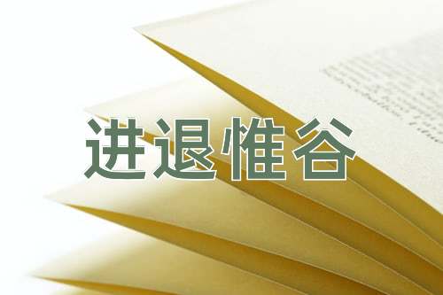 成语进退惟谷