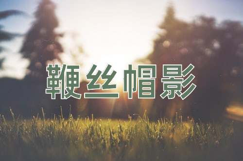 成语鞭丝帽影