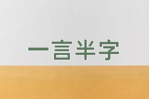 成语一言半字