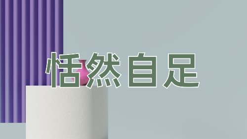 成语恬然自足