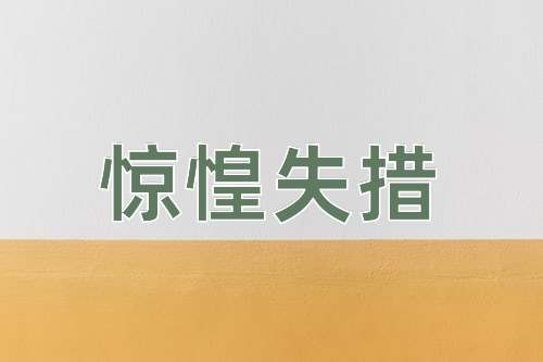 成语惊惶失措